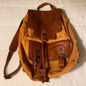 Frye Leather Studded Two Tone Backpack